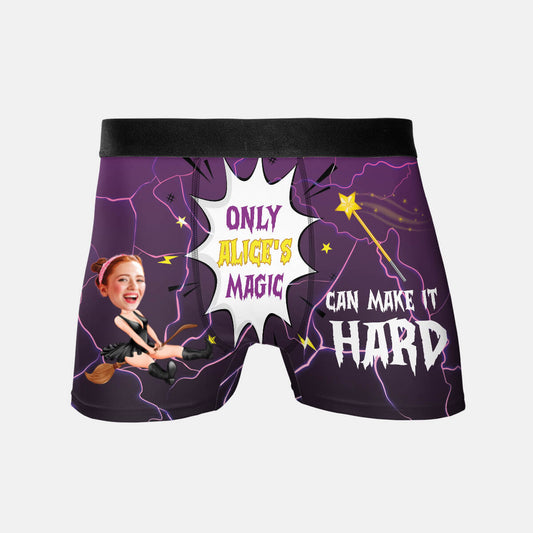 1802XUS1 personalized only alices majic can make it hard boxer