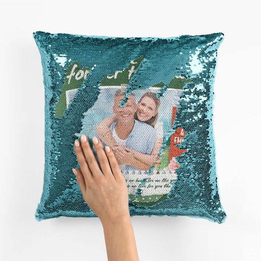 1811PUS2 personalized well be forever together sequin pillow