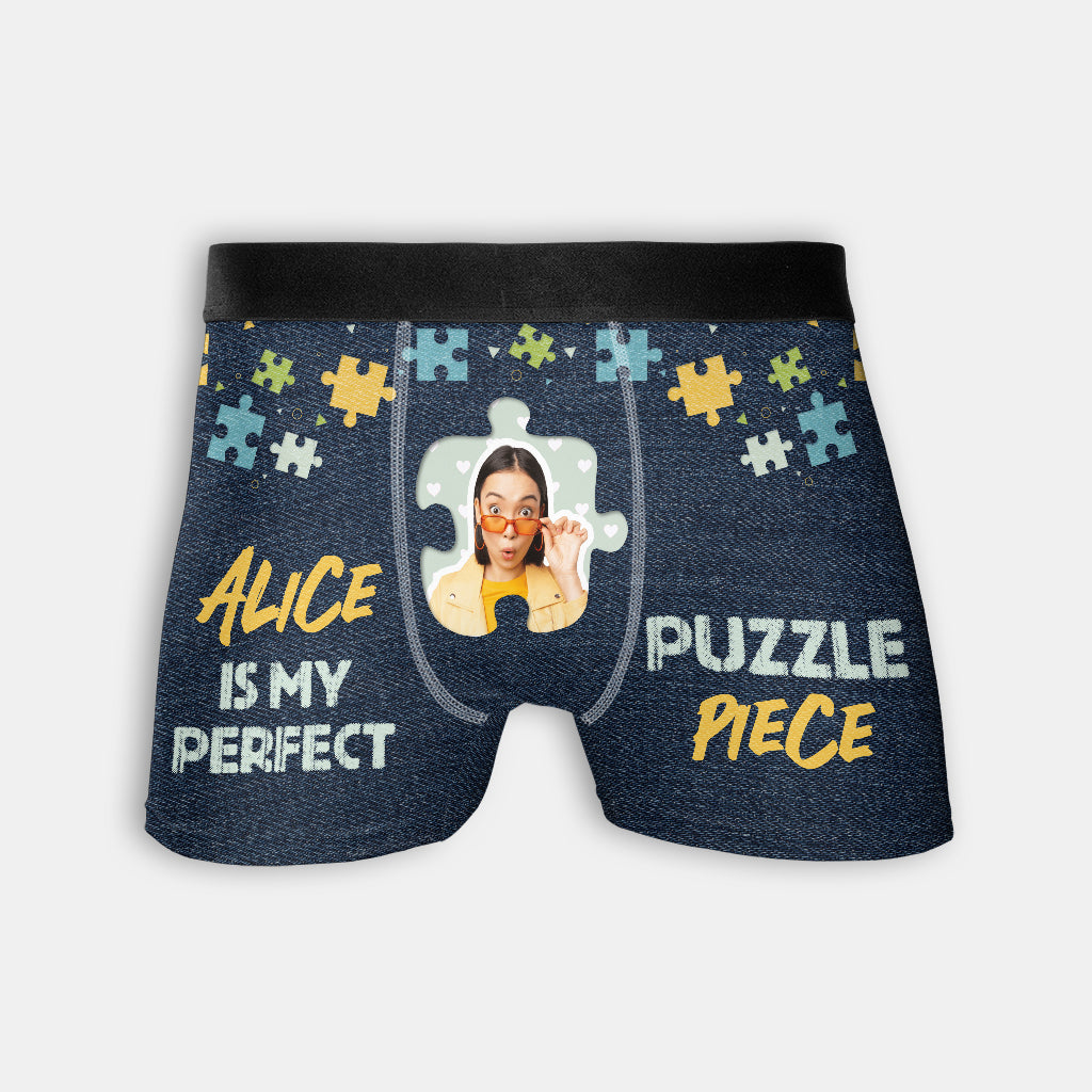 1817XUS1 personalized my perfect puzzle piece boxer