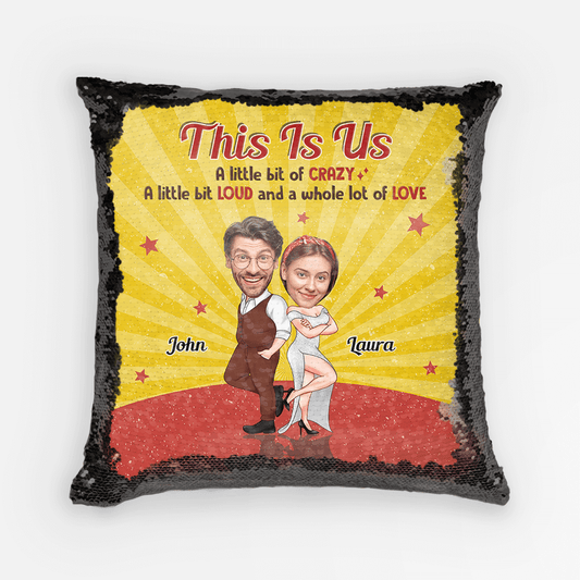 1820PUS1 personalized this is us sequin pillow