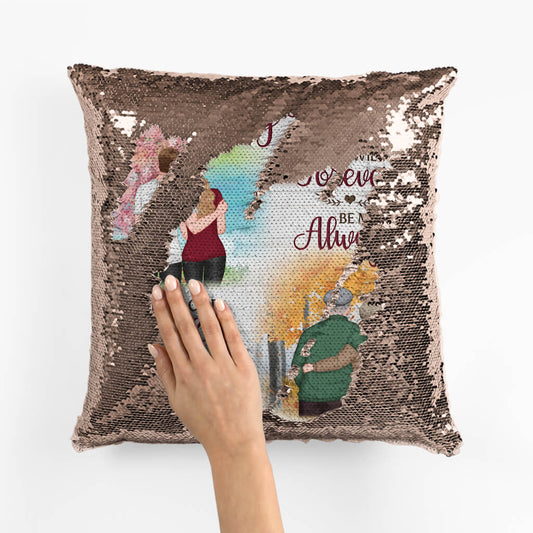 1821PUS2 personalized to my husband sequin pillow