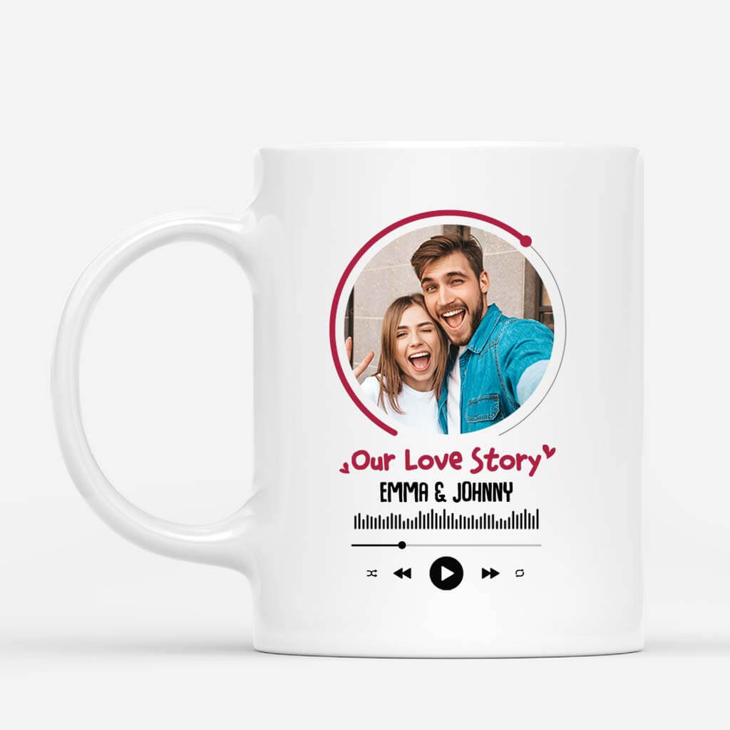 1825MUS2 personalized your heartbeat is my favorite song mug