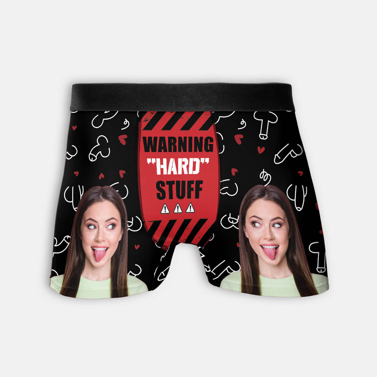 1829XUS1 personalized warning hard stuff boxer