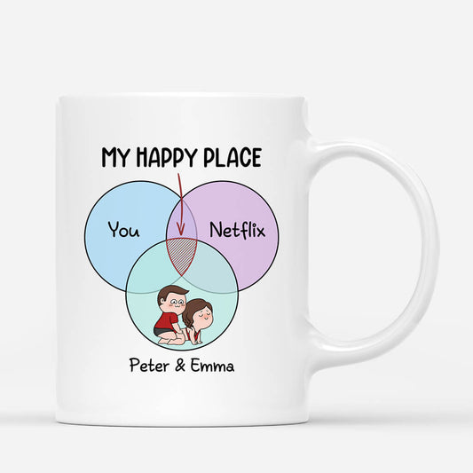 1831MUS1 personalized my happy place mug
