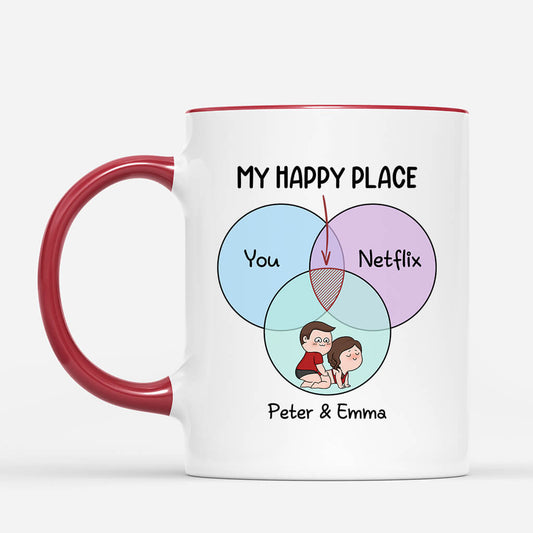 1831MUS2 personalized my happy place mug