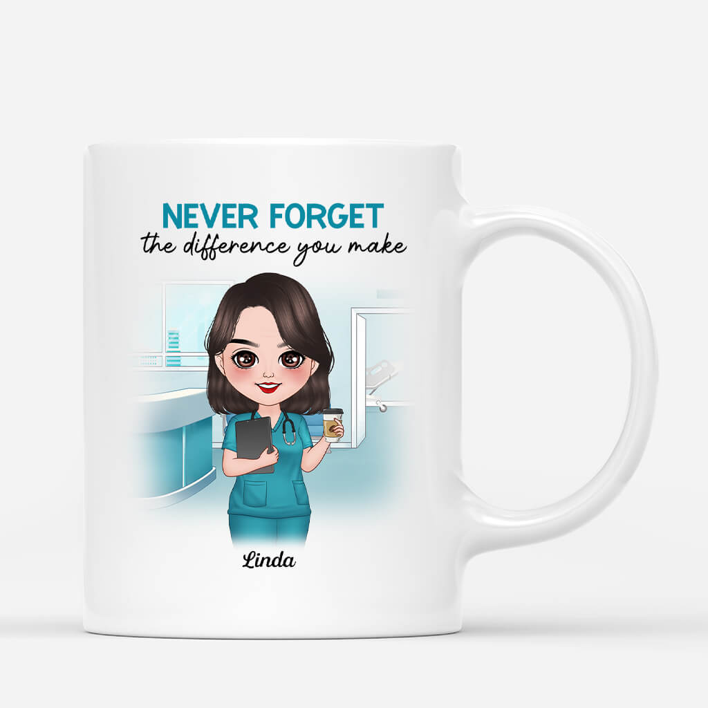 1834MUS1 personalized never forget the difference you make mug