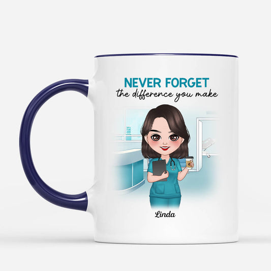 1834MUS2 personalized never forget the difference you make mug