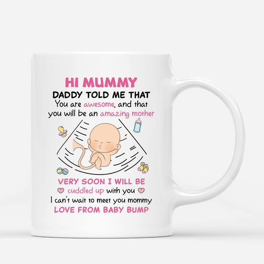 1840MUS1 personalized hi mommy youll be an amazing mother mug
