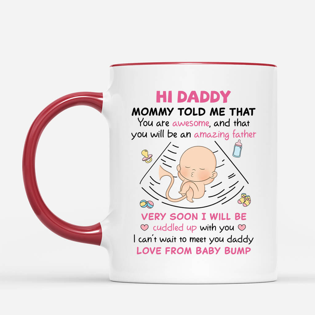 1840MUS2 personalized hi daddy youll be an amazing father mug