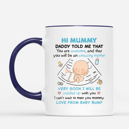 1840MUS2 personalized hi mommy youll be an amazing mother mug
