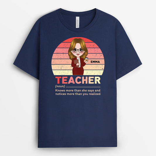 1845AUS2 personalized vintage teacher t shirt