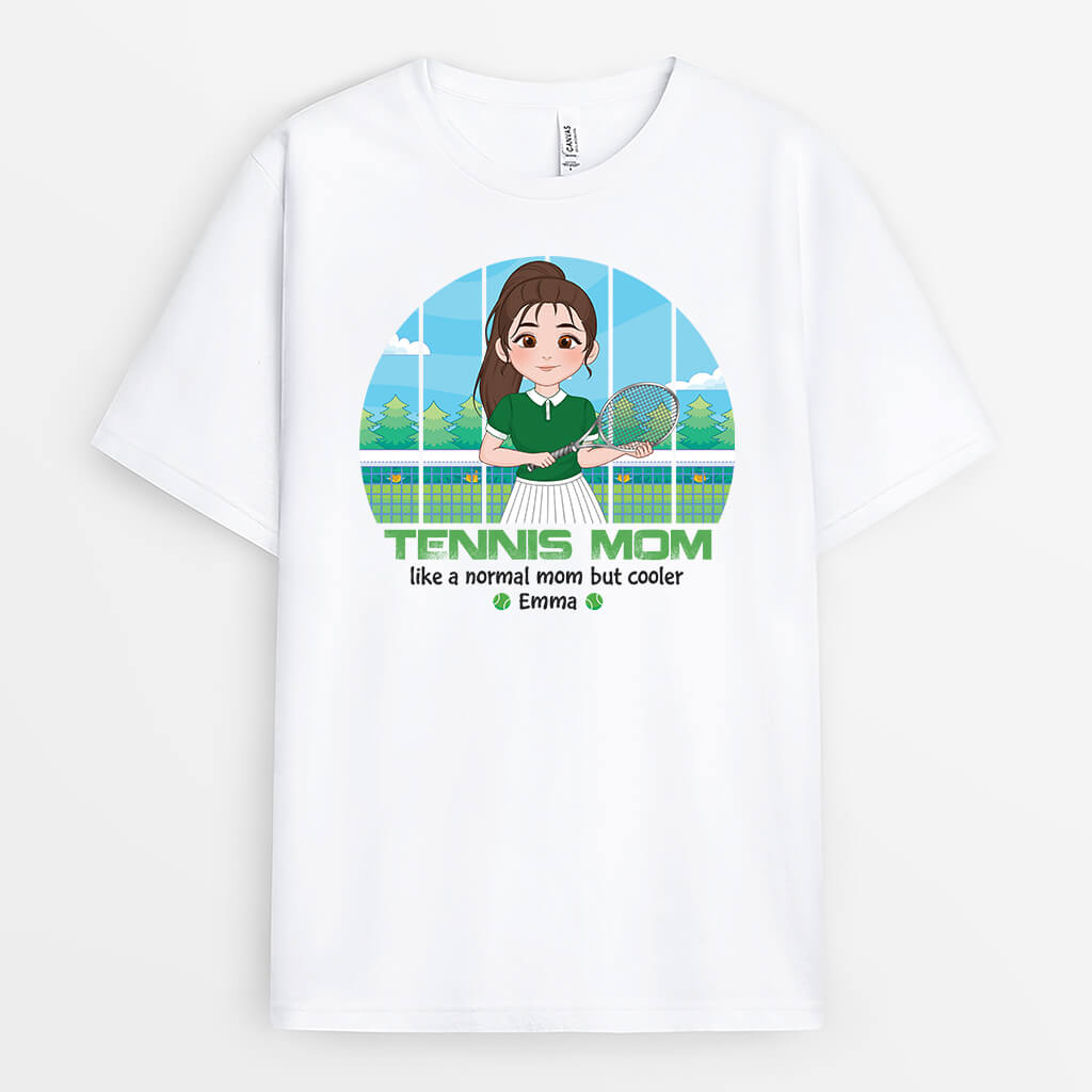 1848AUS1 personalized tennis mom t shirt