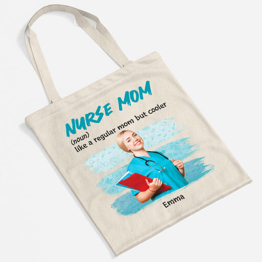 1849BUS2 personalized nurse mom tote bag