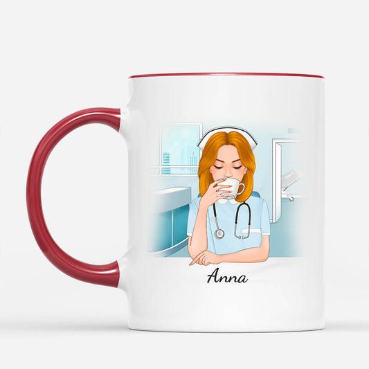1851MUS2 personalized nurse by day best mom by night mug