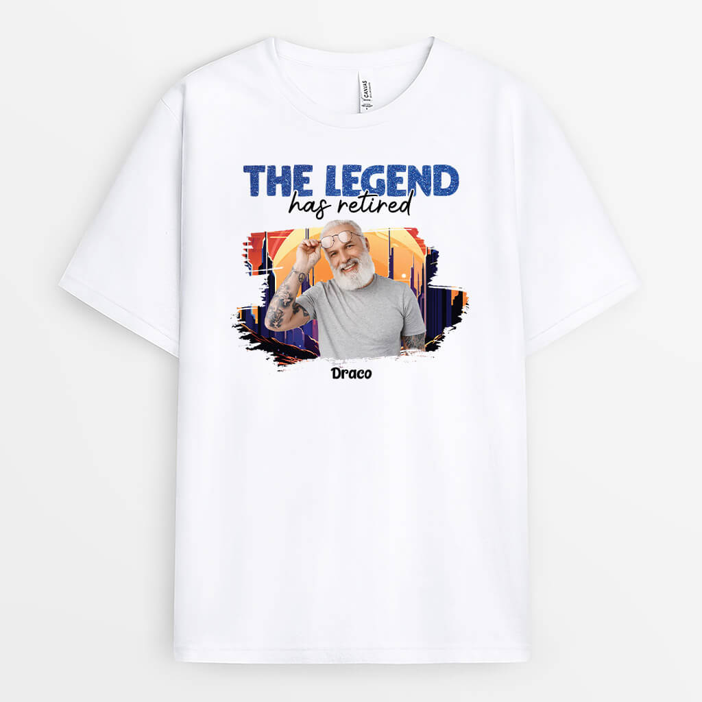 1858AUS1 personalized the legend has retired t shirt
