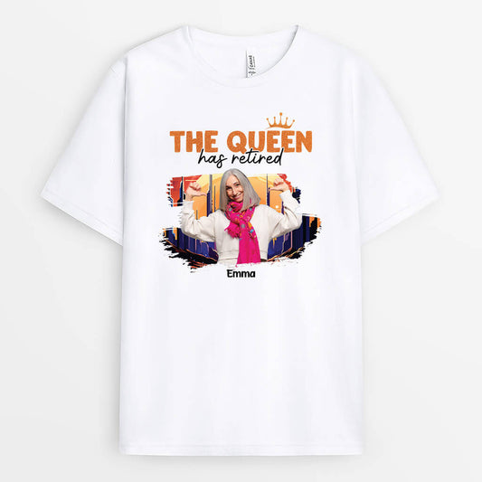 1858AUS1 personalized the queen has retired t shirt