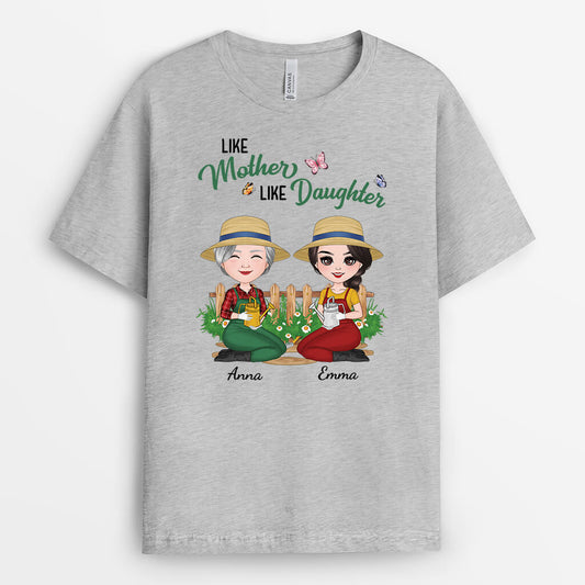 1864AUS2 personalized like mother like daughter t shirt