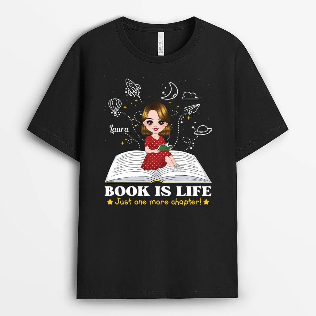 1869AUS1 personalized book is life t shirt