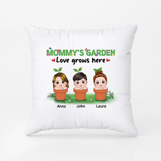 1870PUS1 personalized mommys garden pillow