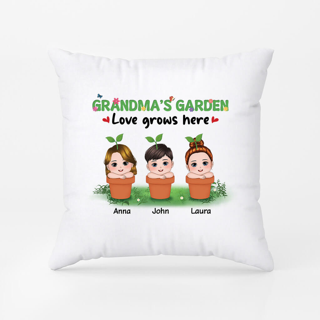 1870PUS2 personalized mommys garden pillow