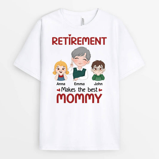 1872AUS1 personalized retirement makes the best grandma grandpa t shirt