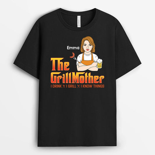 1884AUS2 personalized the grillmother grillfather t shirt