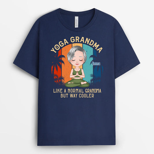 1886AUS2 personalized yoga mom t shirt