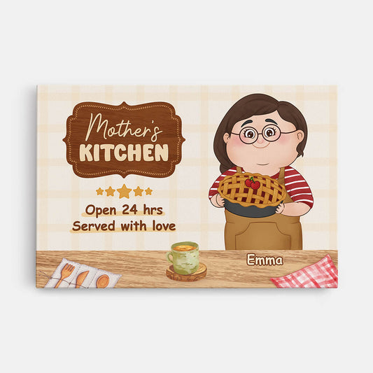 1890CUS1 personalized moms kitchen canvas