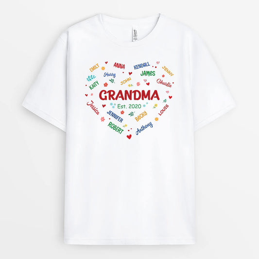 1912AUS1 personalized grandkids love grandma t shirt