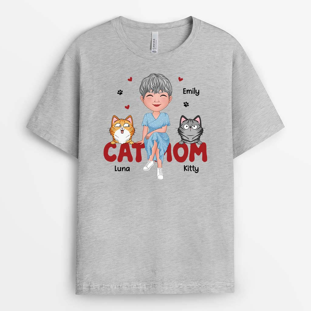 1914AUS2 personalized cool cat mom t shirt