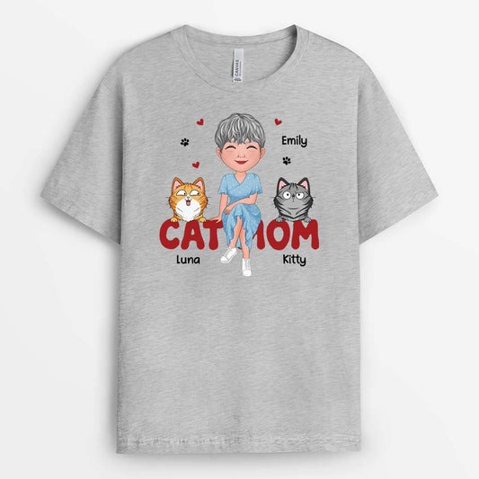 1914AUS2 personalized cool cat mom t shirt