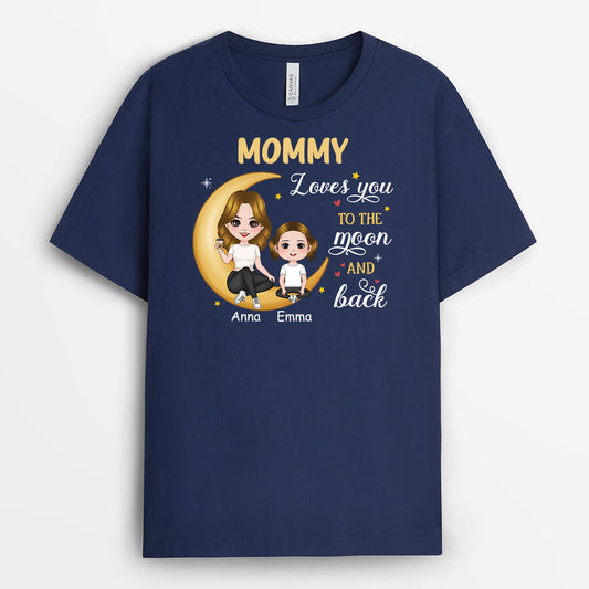 1916AUS2 personalized grandma loves you to the moon and back t shirt