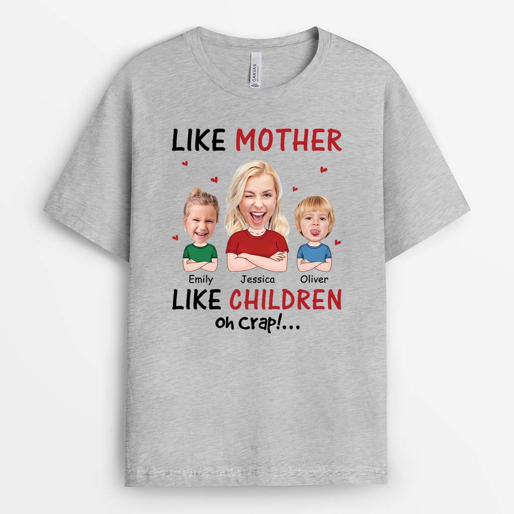 1917AUS1 personalized like mother like children oh crap t shirt