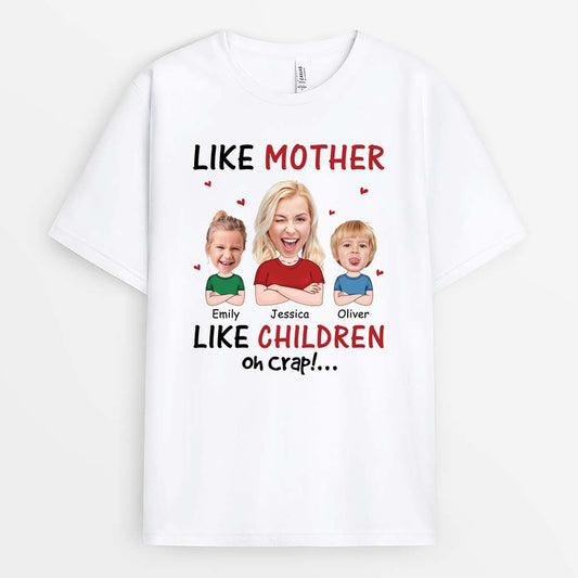 1917AUS2 personalized like mother like children oh crap t shirt