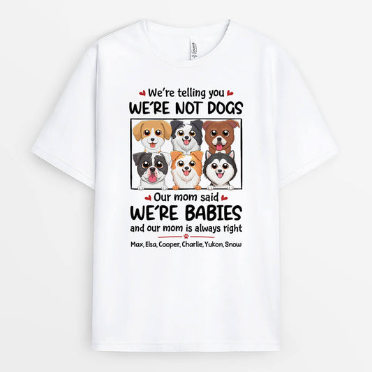 1926AUS1 personalized were not dogs we are baby t shirt