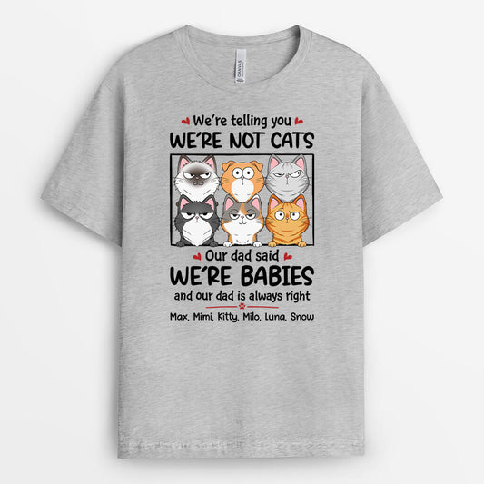 1926AUS2 personalized were not cats we are baby t shirt