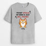 1929AUS1 personalized im not spoiled my mom dad is just well trained cat t shirt
