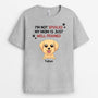 1929AUS1 personalized im not spoiled my mom dad is just well trained dog t shirt