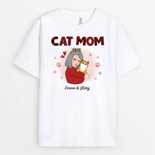 1931AUS1 personalized cat mom hugging t shirt_2