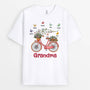 1933AUS1 personalized mommy grandma flower bicycle t shirt