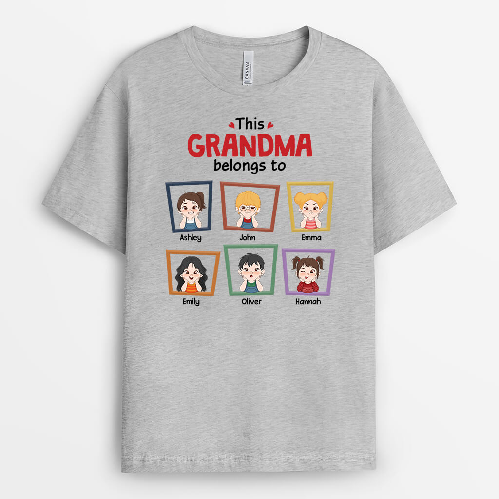 1942AUS1 personalized this mommy grandma belongs to grandkids t shirt