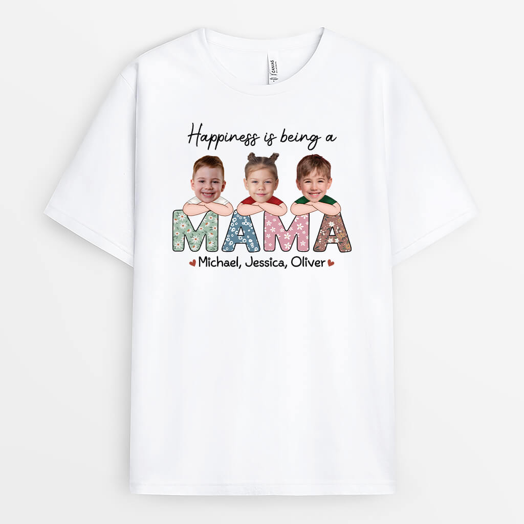 1945AUS1 personalized happiness is being a mommy grandma t shirt