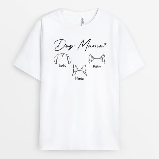 1949AUS1 personalized dog mom dog dad heart t shirt