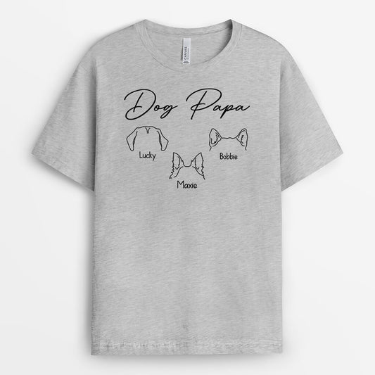 1949AUS2 personalized dog mom dog dad heart t shirt