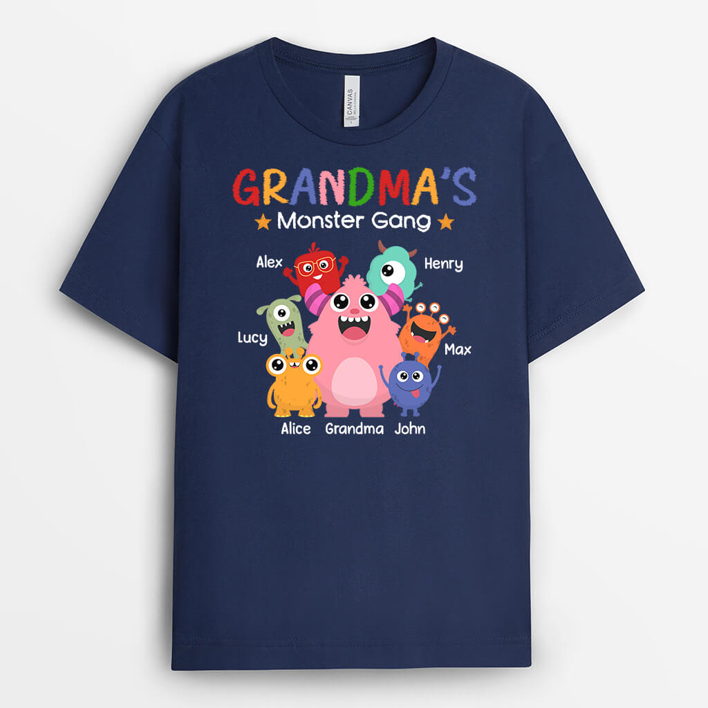 1950AUS1 personalized mommys grandmas monster gang t shirt