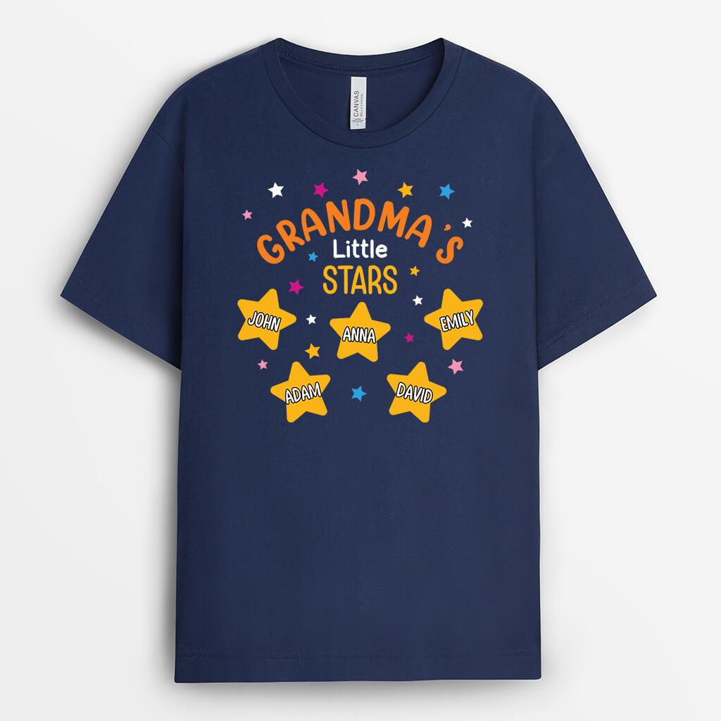 1953AUS1 personalized mommys grandmas little stars t shirt