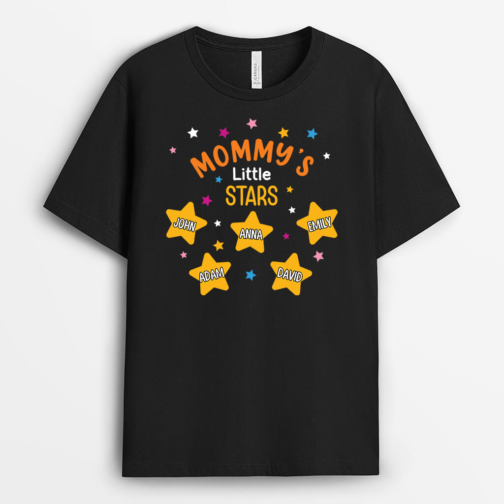 1953AUS2 personalized mommys grandmas little stars t shirt