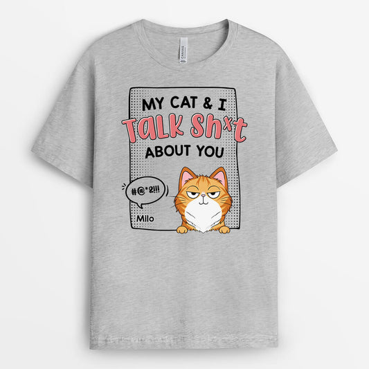 1961AUS1 personalized my cat i talk sht about you t shirt