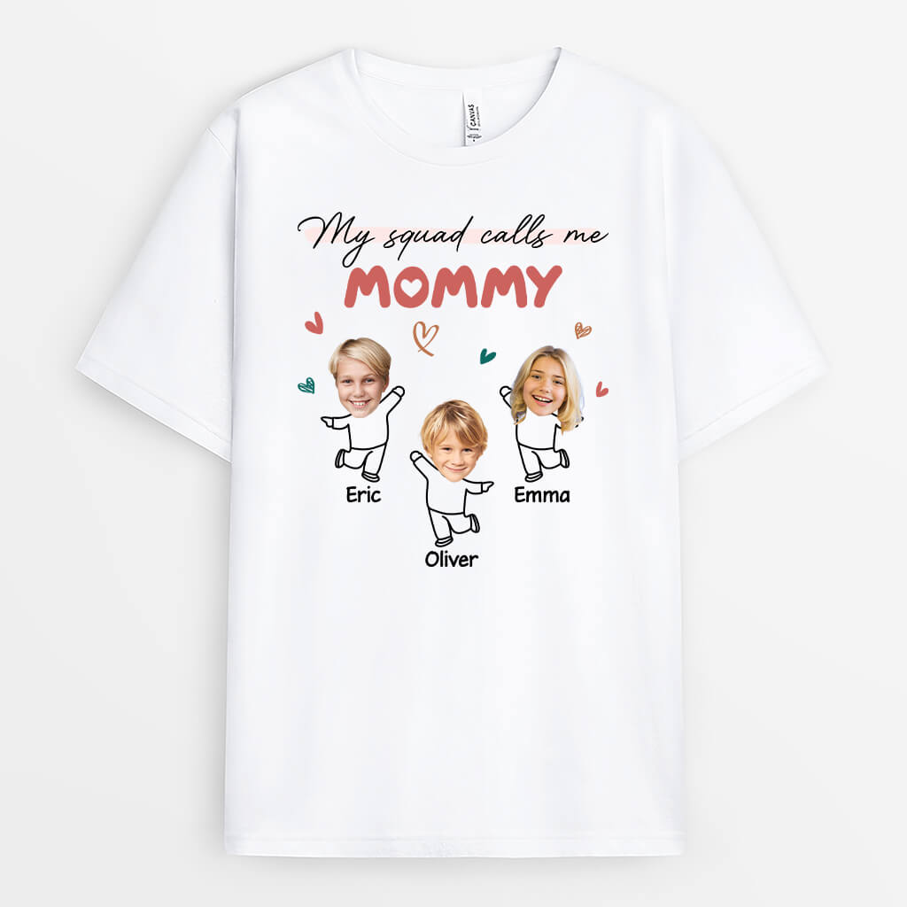 1962AUS1 personalized my squad calls me grandma mommy t shirt