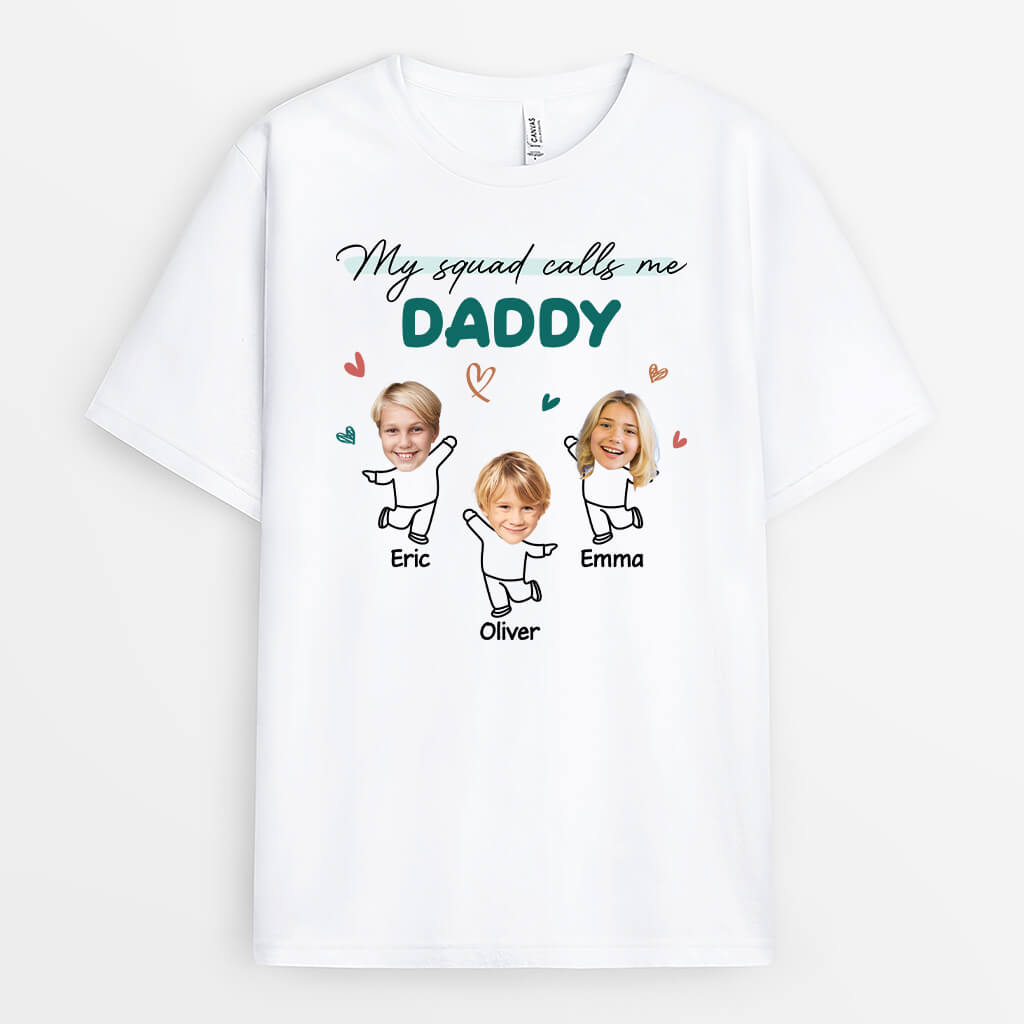 1962AUS1 personalized my squad calls me grandpa daddy t shirt